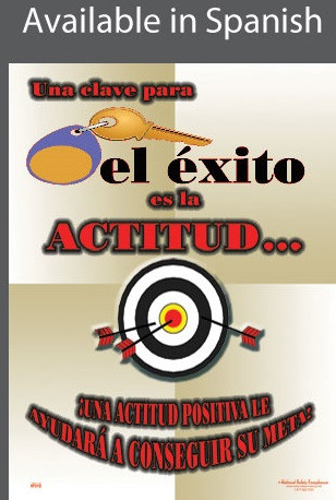 Key To Success Is Attitude Poster in SPANISH  pic 1