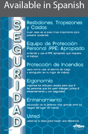 General Safety Poster in SPANISH  pic 1