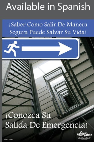Emergency Escape Safety Poster in SPANISH  pic 1