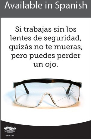 Eye Protection Safety Poster in SPANISH  pic 1