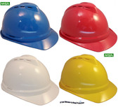 MSA Advance Vented Hard Hats with Ratchet Suspensions All Colors