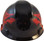 MSA Black Fire V-Gard Hard Hats with Ratchet Suspension - Back View