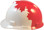 MSA V-Gard WHITE Shell Canadian Flag Hard Hats - Left Side View