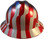 MSA FULL BRIM American Stars and Stripes Hard Hats - Front View