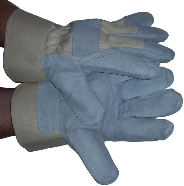 Heavy Duty Double Palm Leather Glove w/ Kevlar Stitching