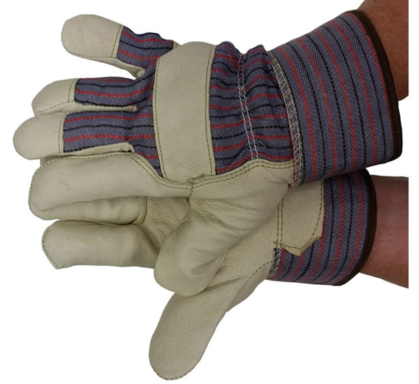 One Pair Premium Pigskin Work Glove with Thinsulate Lining & Knit Wrist 