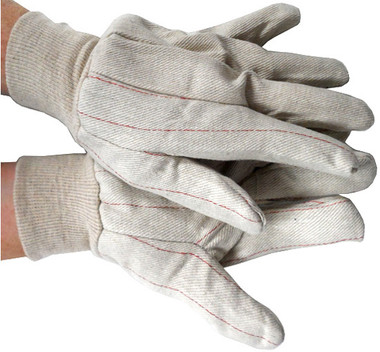 Cotton Double Palm Gloves with Knit Wrist Pic 1