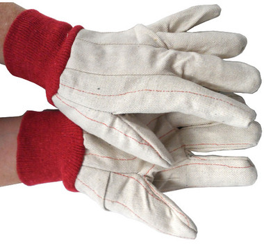 Cotton Red Line Gloves with Red Wrist Pic 1