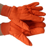 Double Palm Cotton/Polyester Orange Polychord Gloves Pic 1