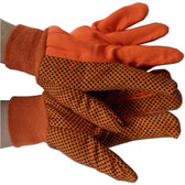 ORANGE Polychord Glove with Black Dots on One Side Pic 1