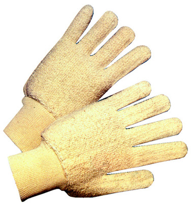 Terrycloth Hot Mill Gloves w/ Knit Wrist Pic 1