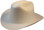 Outlaw Cowboy Hardhat with Ratchet Suspension White pic Oblique