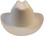 Outlaw Cowboy Hardhat with Ratchet Suspension White pic Front