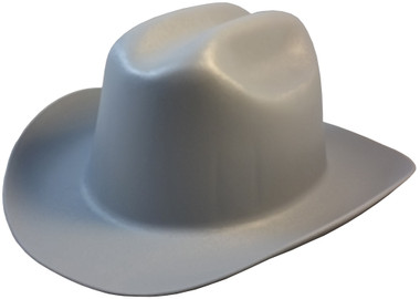 Outlaw Cowboy Hardhat with Ratchet Suspension Gray Obique View