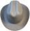 Outlaw Cowboy Hardhat with Ratchet Suspension Gray Top View