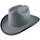 Outlaw Cowboy Hardhat with Ratchet Suspension Gray with Protective Edge