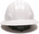 Pyramex 4 Point Full Brim Style with RATCHET Suspension White - Back View