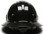 Pyramex 4 Point Full Brim Style with RATCHET Suspension Black - Back View