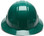 Pyramex 4 Point Full Brim Style with RATCHET Suspension Green - Front View