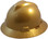 MSA V-Gard Full Brim Hard Hats with Fas-Trac III Suspensions  ~ Gold