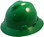 MSA V-Gard Full Brim Hard Hats with Fas-Trac III Suspensions  ~ Green