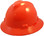 MSA V-Gard Full Brim Hard Hats with Fas-Trac III Suspensions  ~ Hi Viz Orange