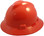 MSA V-Gard Full Brim Hard Hats with Fas-Trac III Suspensions  ~ Orange