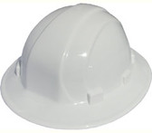 ERB Omega II Full Brim Hard Hats w/ Ratchet White pic 1