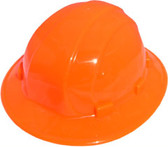 ERB Omega II Full Brim Hard Hats w/ Ratchet Hi Viz Orange pic 1