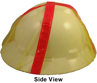 Hard Hat Mesh Covers Full Brim in Lime Color Pic 1