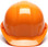 Pyramex 4 Point Cap Style Hard Hats with RATCHET Suspension Orange  - Front View