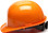 Pyramex 4 Point Cap Style Hard Hats with RATCHET Suspension Orange  - Side View