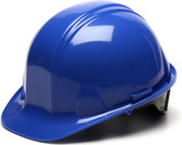 Pyramex 4 Point Cap Style Hard Hats with RATCHET Suspension Blue - Oblique View