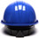 Pyramex 4 Point Cap Style Hard Hats with RATCHET Suspension Blue - Back View