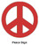 Reflective Hard Hat Decals ~ Peace Sign