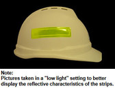 Lime Reflective Strips for Hard Hats Pic 1