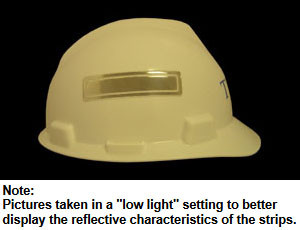 Reflective 360 Degree Stripes for Hard Hats Silver 