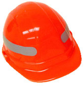 360 Degree Silver Wrap Around Sticker for Hard Hat pic 1