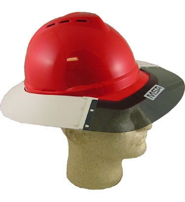 msa hard hat sun visor