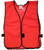 Hi Viz Red Soft Mesh Plain Safety Vest  pic 2