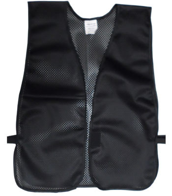 Black Soft Mesh Plain Safety Vest  pic 2