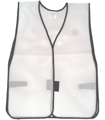 Soft Mesh Plain Safety Vest White | Buy 