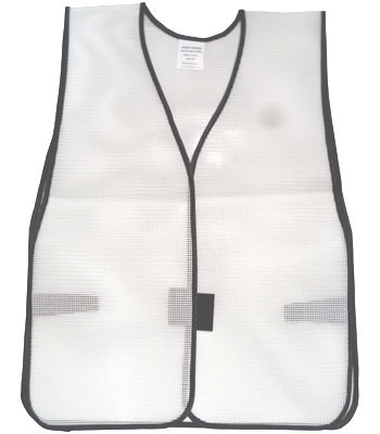 Soft Mesh Plain Safety Vest White | Buy Online