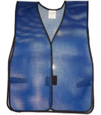 PVC Coated Plain Safety Vest Dark Blue pic 2