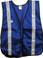 Soft Mesh Royal Blue Vests with Silver Stripes Supplemental View 