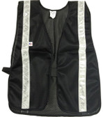 Soft Mesh Black Safety Vests with Silver Stripes pic 2