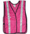 Soft Mesh Hot Pink Safety Vests with Silver Stripes pic 2