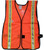 Orange Soft Mesh Safety Vests with 1.5 Inch Yellow/Silver Stripes Pic 3