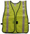 Lime Soft Mesh Safety Vests with 1.5 Inch Silver Stripes Pic 3