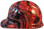 American Camo Orange Cap Style Hydro Dipped Hard Hats  - Left Side View